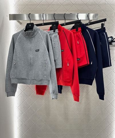 SET THỂ THAO NỮ mi.u mi.u* CỔ CAO ZIP – DỆT CHÉO 3 MÀU