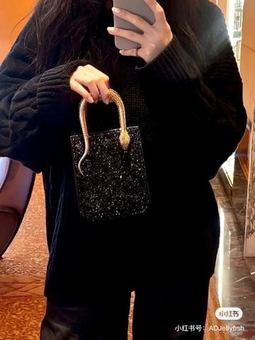 TÚI TOTE MINI NỮ BVL SERPENTI TAY CẦM RẮN BIỂU TƯỢNG