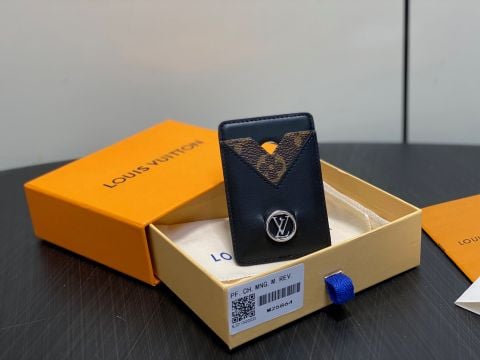 VÍ KẸP THẺ NAM NỮ L V MAGSAFE PHỐI MONOGRAM LV CIRCLE