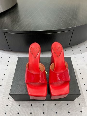 SANDAL ĐẾ XUỒNG ALAI*  DA BÓNG MŨI VUÔNG, GÓT KHỐI 11.5CM