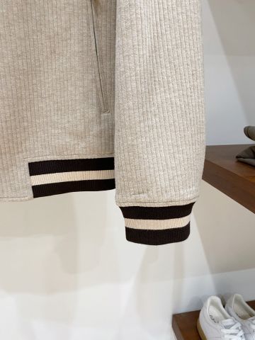 ÁO KHOÁC LEN NAM MS KHÓA KÉO CỔ BOMBER VIỀN BO SỌC TƯƠNG PHẢN THÊU HUY HIỆU