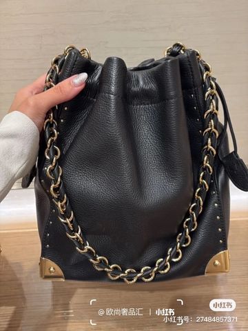 TÚI XÁCH NỮ L V NOÉ TRUNK DÁNG BUCKET CHAIN ĐAN KIM LOẠI GÓC HARD TRUNK