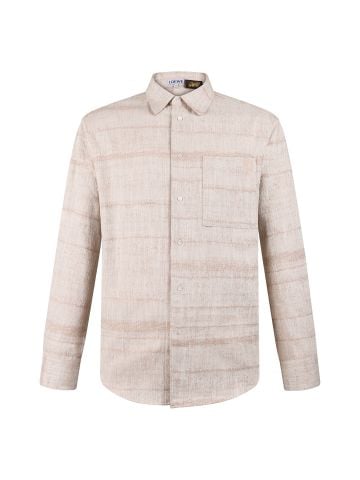 ÁO SƠ MI NAM L W DENIM COTTON JACQUARD 450G – HỌA TIẾT TEXTURE THÊU ANAGRAM