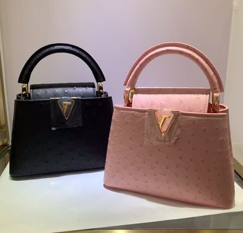 TÚI XÁCH NỮ L V CAPUCINES BB VÂN ĐÀ ĐIỂU KHÓA NẮP BIẾN HÓA SANG TRỌNG