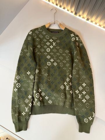 ÁO LEN NAM NỮ L V HỌA TIẾT MONOGRAM JACQUARD TOÀN THÂN