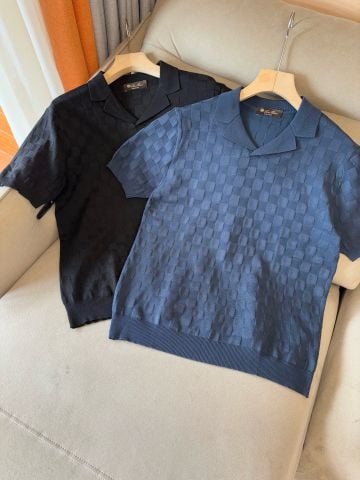 Áo polo nam L*V  Jacquard Hình Thoi 3D