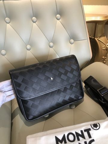 Túi xách nam Mont* Blanc* phiên bản caro đen đeo chéo hoặc cầm tay