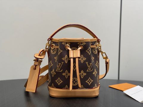 TÚI XÁCH NỮ L V NANO NOÉ MONOGRAM DÁNG BUCKET MINI KINH ĐIỂN