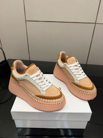 SNEAKER NỮ CHL ĐẾ PLATFORM 8CM KHÂU VIỀN THỦ CÔNG TÔN DÁNG NỔI BẬT