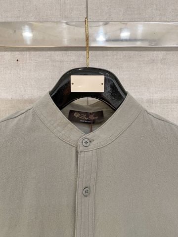 ÁO SƠ MI NAM L P CỔ TRỤ TENCEL LINEN BLEND – PHOM RELAXED OLD MONEY, MÁT NHẸ & RỦ TỰ NHIÊN