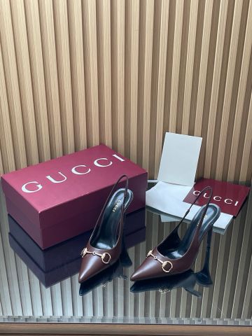 GIÀY CAO GÓT NỮ GC HORSEBIT SLINGBACK POINTED TOE DA BÓNG GÓT 10.5CM