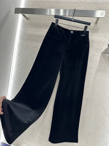 QUẦN NỮ CN ỐNG SUÔNG NHUNG MỊN CAO CẤP – CẠP CAO TÔN DÁNG, NÚT DOUBLE C ĐÍNH ĐÁ TINH XẢO