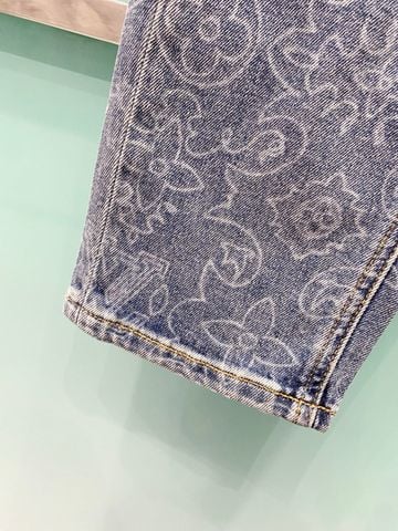 QUẦN JEANS NAM L V WASHED MONOGRAM DENIM – COTTON DENIM WASH LOANG CAO CẤP, PHOM CASUAL LUXURY DỄ LÊN DÁNG