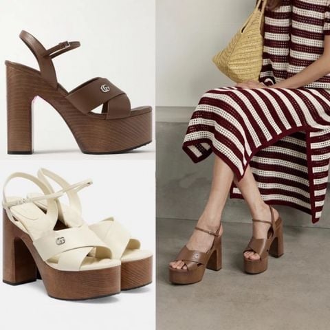 Sandal cao gót GUCC* – Platform Retro 13 cm