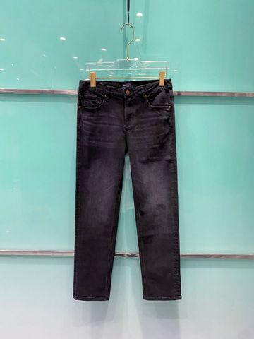 QUẦN JEANS NAM L V WASHED BLACK STRETCH DENIM – PHOM SLIM FIT TÔN DÁNG, TÚI SAU MONOGRAM PATCH & LOGO KIM LOẠI