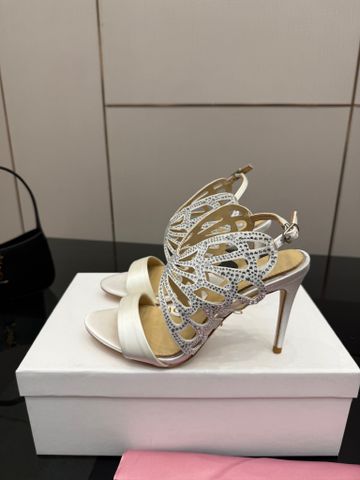 SANDAL CAO GÓT NỮ ABW CÁNH BƯỚM ĐÍNH ĐÁ GÓT NHỌN 10CM