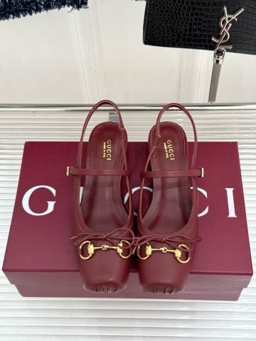 GIÀY SLINGBACK NỮ G C HORSEBIT NƠ MẢNH MŨI VUÔNG GÓT THẤP