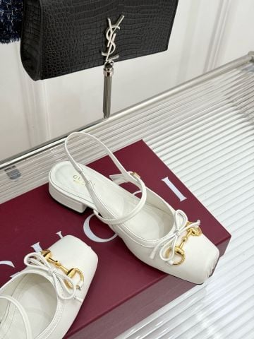 GIÀY SLINGBACK NỮ G C HORSEBIT NƠ MẢNH MŨI VUÔNG GÓT THẤP