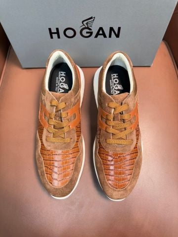 GIÀY SNEAKER NAM HG INTERACTIVE CUBE DA LỘN PHỐI VÂN CÁ SẤU & MESH THOÁNG KHÍ