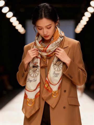 KHĂN LỤA LEN UNISEX HERM* BẢN VUÔNG 140 – DỆT HAI MẶT, HỌA TIẾT HẢI HÀNH 3D