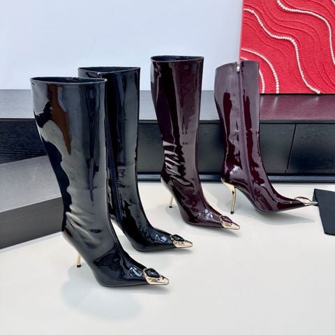 BOOT NỮ YSL MŨI NHỌN ĐÍNH ĐÁ