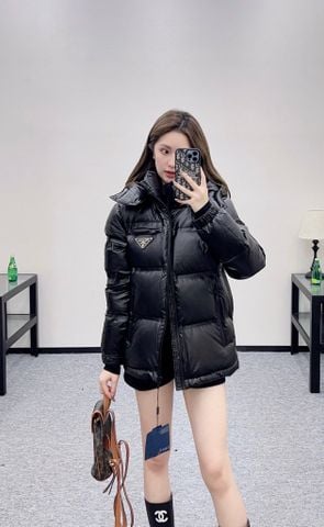 ÁO KHOÁC NAM NỮ PRAD* LÔNG VŨ 2025 – MŨ THÁO RỜI, CHỐNG GIÓ & NƯỚC