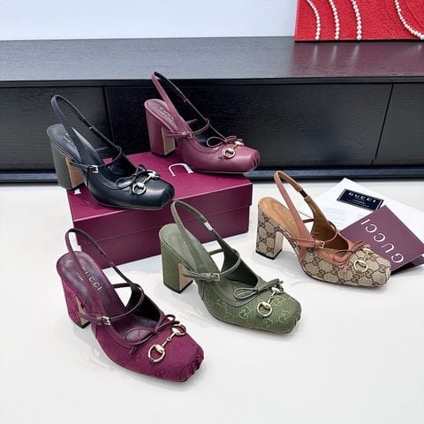 GIÀY CAO GÓT NỮ GC MÃ NGỰA SIGNATURE – QUAI MẢNH THANH LỊCH, GÓT THÔ SANG CHẢNH