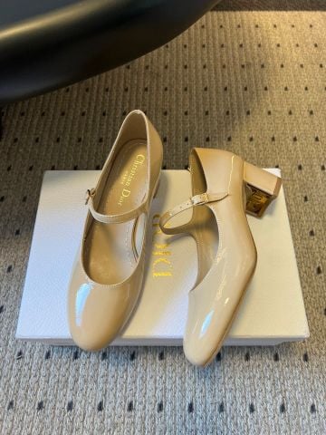 GIÀY MARY JANE NỮ DR ĐẦU TRÒN – GÓT VUÔNG 4.5CM – KHÓA KIM LOẠI SIGNATURE