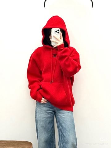 ÁO LEN NỮ CLN HOODIE DỆT KIM KÉO DÂY – THÊU LOGO NỔI BẬT, CHẤT LEN MỊN ẤM, FORM ÔM GỌN SANG