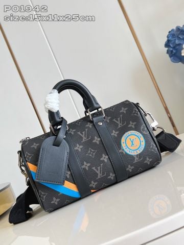 Túi nam L*V  Keepall 25 Monogram Eclipse