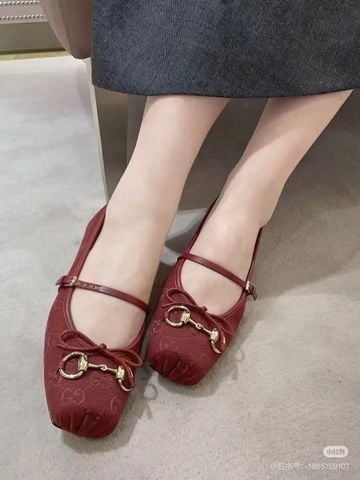 GIÀY BÚP BÊ NỮ GC HORSEBIT GG CANVAS PHOM BALLET THANH LỊCH