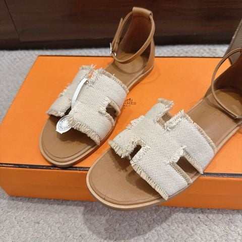 SANDAL NỮ H M SANTORINI H CUT-OUT DENIM TUA RUA – ĐẾ DA, LÓT DA DÊ, PHOM THANH LỊCH CAO CẤP