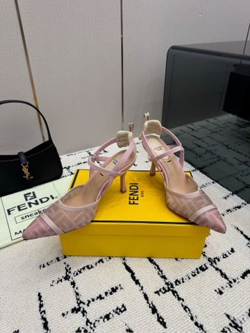 GIÀY CAO GÓT NỮ F D COLIBRÌ SLINGBACK MŨI NHỌN PHỐI LƯỚI XUYÊN THẤU