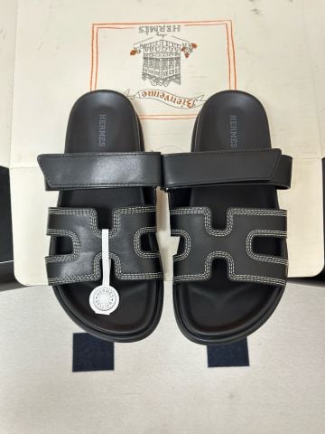 DÉP SANDAL NAM/NỮ H M CHYPRE H-CUT CALFSKIN – PHOM TECHNO-SANDAL ĐẾ TPU ANATOMICAL, PHỐI CHỈ NỔI THỦ CÔNG