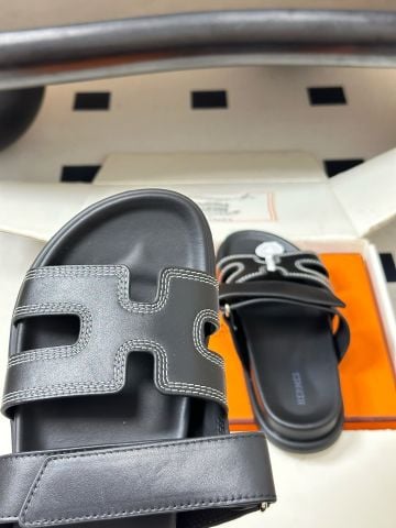 DÉP SANDAL NAM/NỮ H M CHYPRE H-CUT CALFSKIN – PHOM TECHNO-SANDAL ĐẾ TPU ANATOMICAL, PHỐI CHỈ NỔI THỦ CÔNG