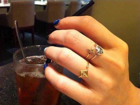 NHẪN NỮ L*V  BỘ 3 CHIẾC MẠ 18K SANG TRỌNG