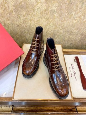 GIÀY BOOTS NAM SALVATOR*E BROGUE DA BÓNG HANDMADE – LIMITED EDITION