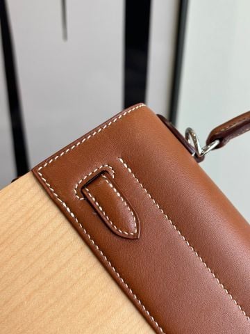 TÚI KELLY NỮ H M WOOD – THÂN GỖ NGHỆ THUẬT HIẾM GẶP, PHOM HỘP ICONIC SANG SẮC