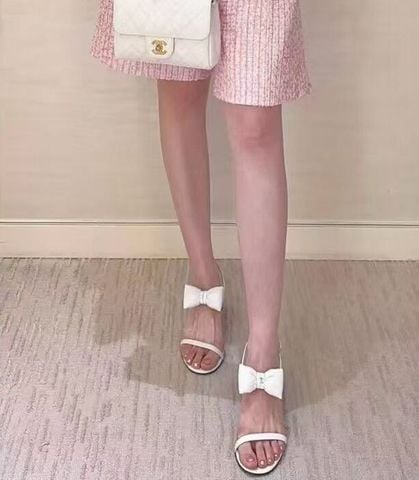 Sandal nữ CHNEL* nơ bướm cực xinh 5,5cm