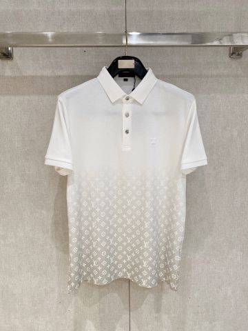 ÁO POLO NAM L V DÁNG TỐI GIẢN PHỐI MONOGRAM CHUYỂN TONE