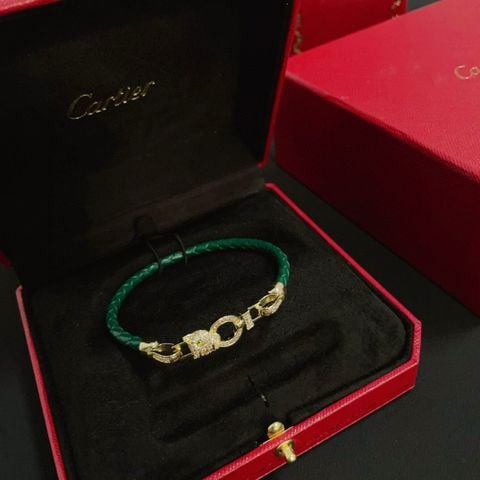 Vòng tay dây da Cartier*  Panther