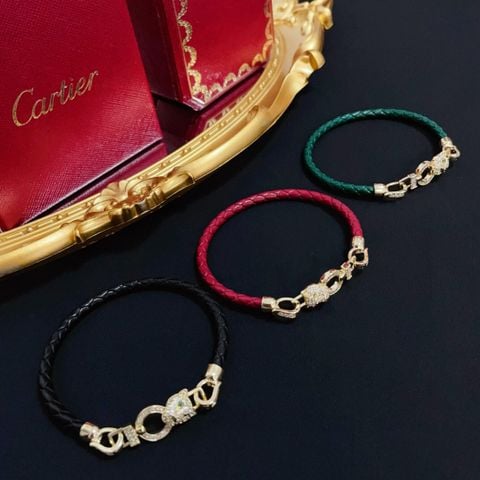 Vòng tay dây da Cartier*  Panther