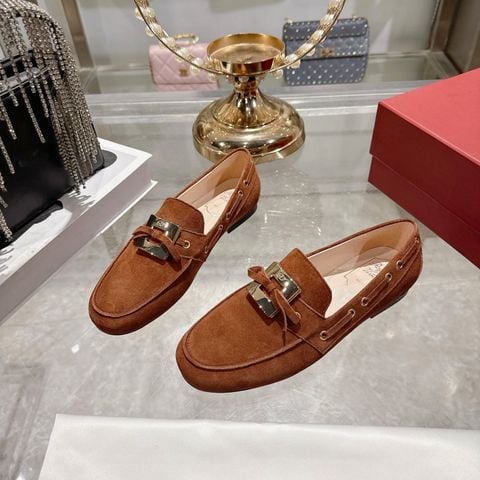 GIÀY LOAFER NỮ RV DA LỘN ĐÍNH KHÓA PHA LÊ PHOM MỀM THANH LỊCH