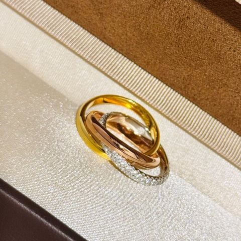 Nhẫn Nữ Cartier* Trinity Box 3 Vòng Sang Trọng