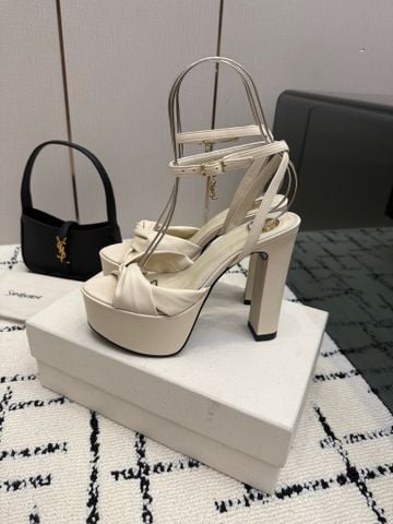 SANDAL CAO GÓT NỮ YSL PLATFORM QUAI XOẮN GÓT TRỤ