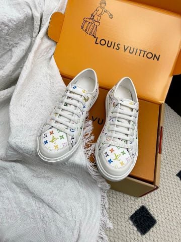 GIÀY SNEAKER NỮ L V LAGOON MONOGRAM DENIM ĐẾ DÀY 2.5CM