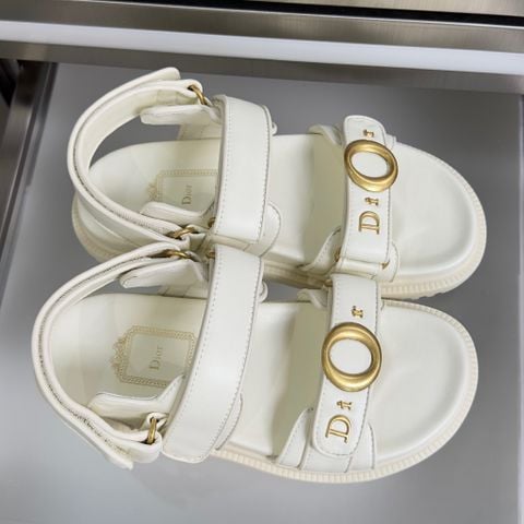 SANDAL NỮ D* MYDIOR ĐẾ PLATFORM 3.5CM QUAI DA PHỐI KHOEN KIM LOẠI VÀ CHỮ D.I.O.R