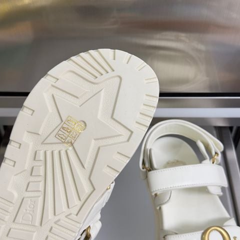 SANDAL NỮ D* MYDIOR ĐẾ PLATFORM 3.5CM QUAI DA PHỐI KHOEN KIM LOẠI VÀ CHỮ D.I.O.R