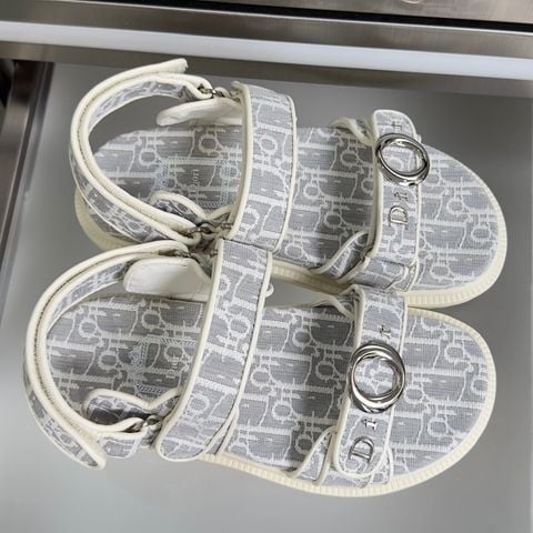 SANDAL NỮ D* MYDIOR OBLIQUE JACQUARD QUAI DÁN ĐẾ PLATFORM 3.5CM