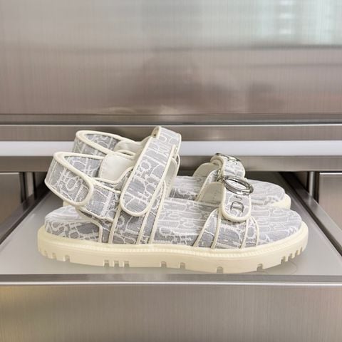 SANDAL NỮ D* MYDIOR OBLIQUE JACQUARD QUAI DÁN ĐẾ PLATFORM 3.5CM